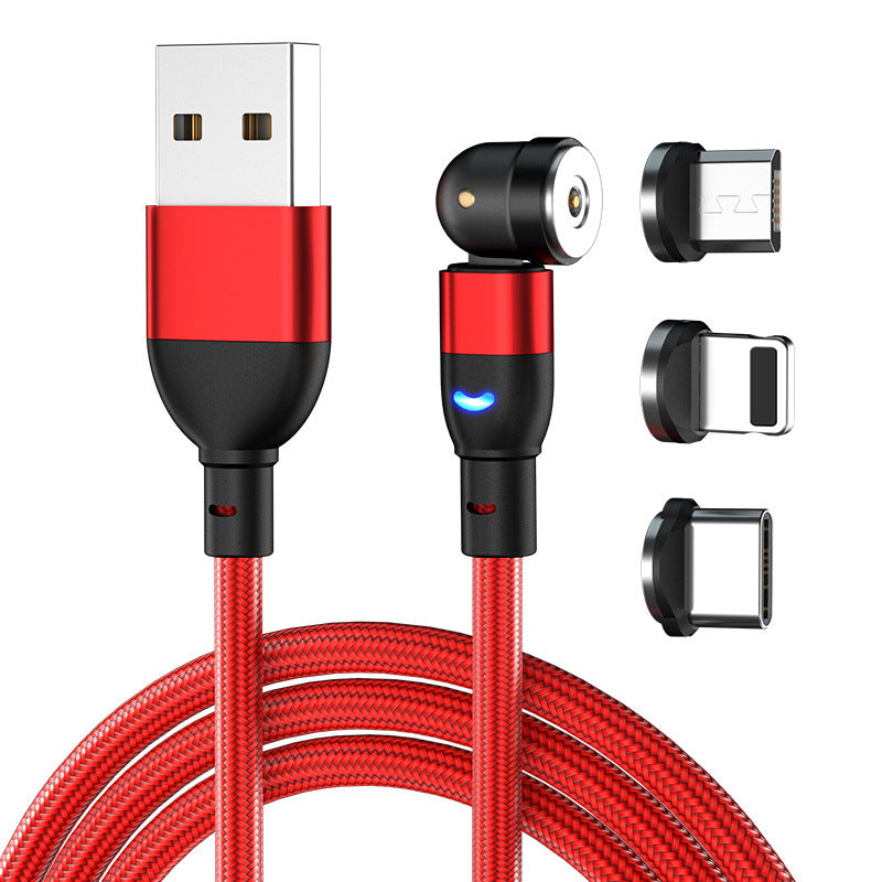 Data Cable 540 Degree Blind Suction Round Magnetic Charging Cable Three-in-one Bent Magnetic Cable Data Cable 540 Degree Blind Suction Round Magnetic Charging Cable Three-in-one Bent Magnetic Cable
